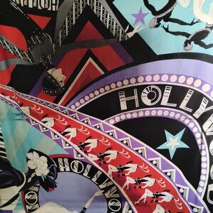 Rare Vintage Bob Mackie “Wearable Art” Silk Scarves 36×36 in, Mint with Original